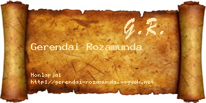 Gerendai Rozamunda névjegykártya